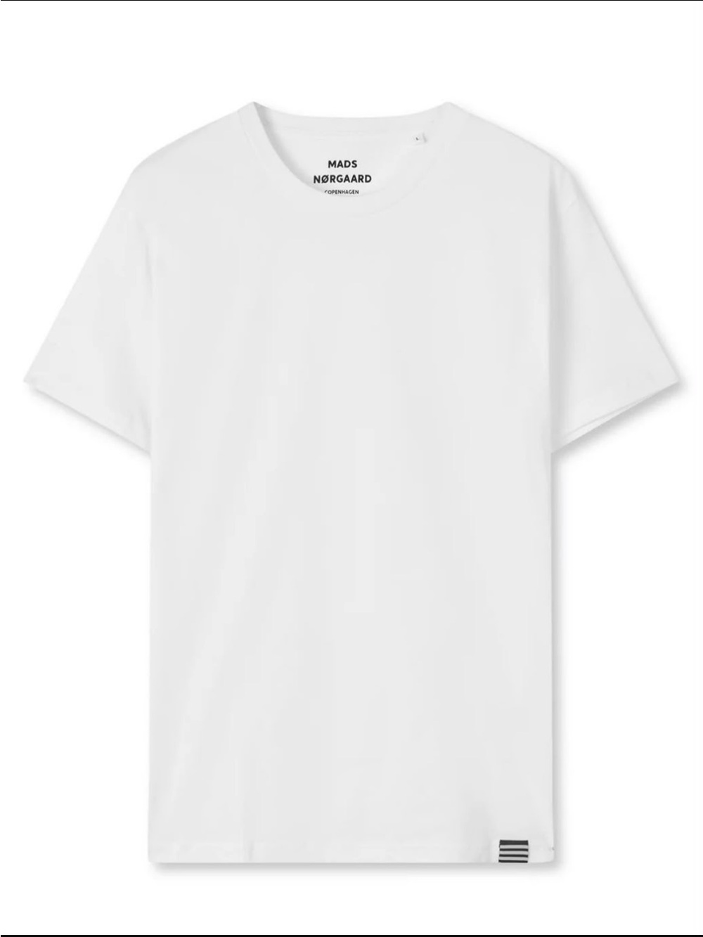 Mads Norgaard White Short Sleeve Crew Tee-Brand New